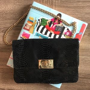 Michael Kors Black Shoulder Bag with Gold Chain